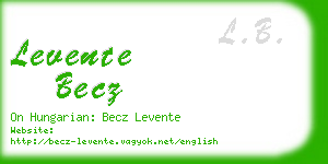 levente becz business card